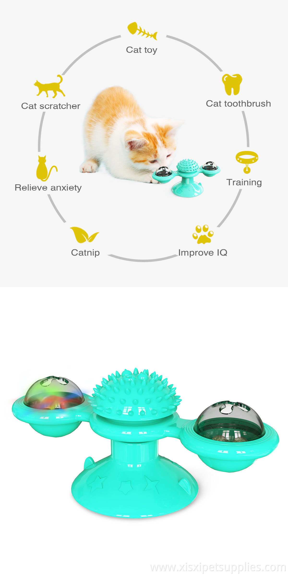 Wholesale Windmill Cat Toy 6.25